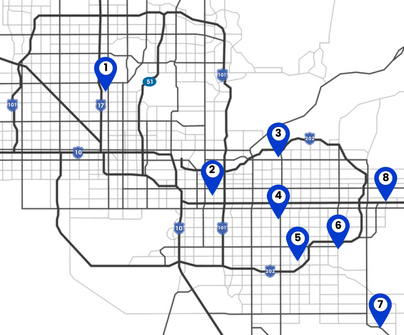 ROC Physical Therapy Locations Map
